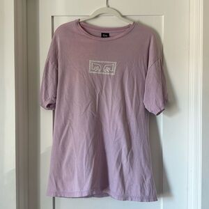 Pink Obey Repeat Logo T-Shirt Men’s Large